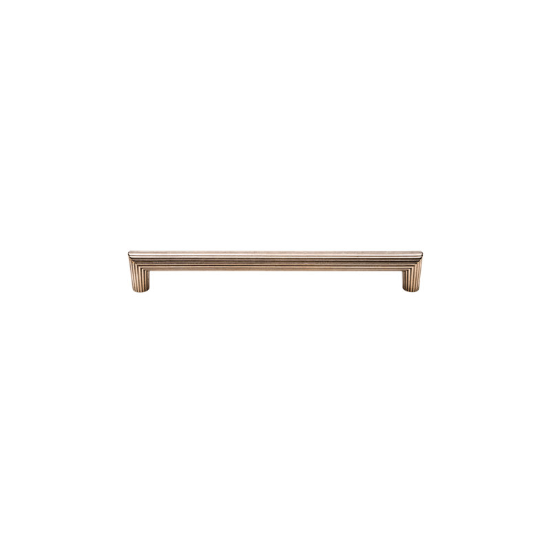 Flute Cabinet Pull, 6", White Bronze Medium