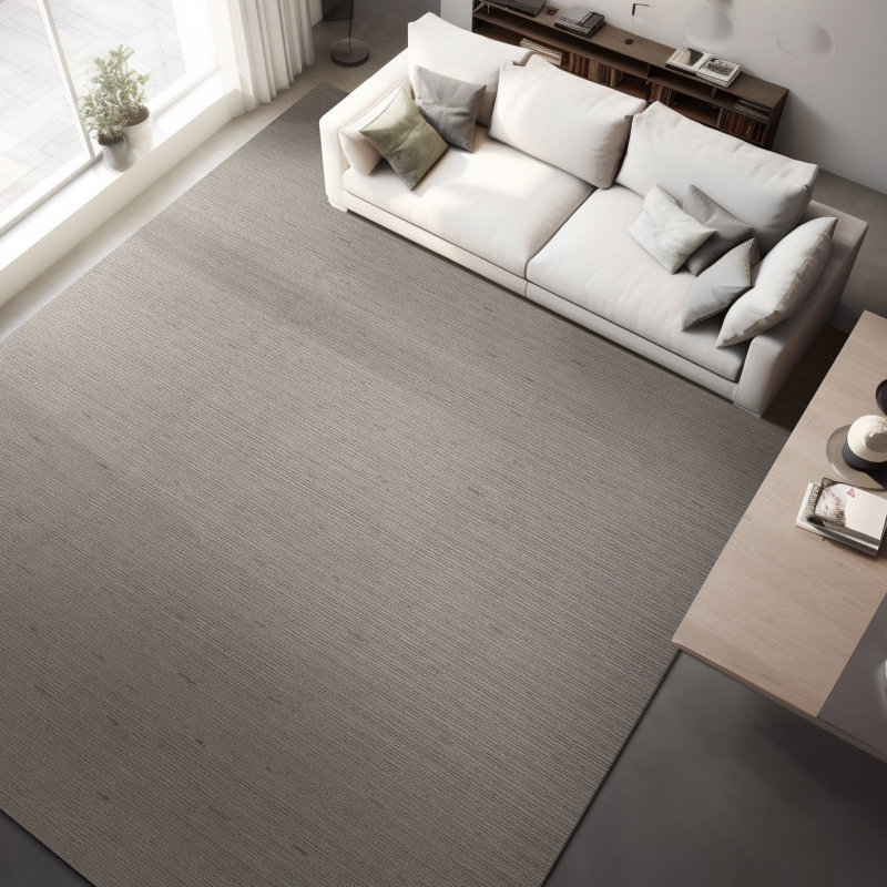 Tapis rectangulaire argent / gris, Rectangle de 10 pi x 14 pi