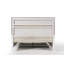 Lit de rangement blanc à profil bas - panneau de particules 8 à 10 po sans sommier tapissier avec 2 tiroirs avec structure en bois fini texturé et 5 pieds de support
