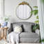 Grand miroir mural rond 36 "x 41"