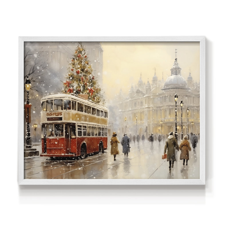 Chirstmas Art-CECXLVII - Reproduction encadrée - Restickable, H 8 po x l 10 po, Blanc