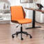 Chaise de bureau rembourrée en similicuir Bryonie-340057850