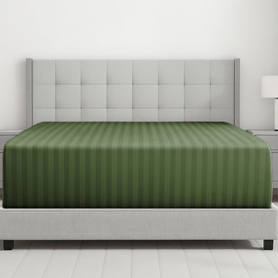 Microfiber Striped Fitted Sheet