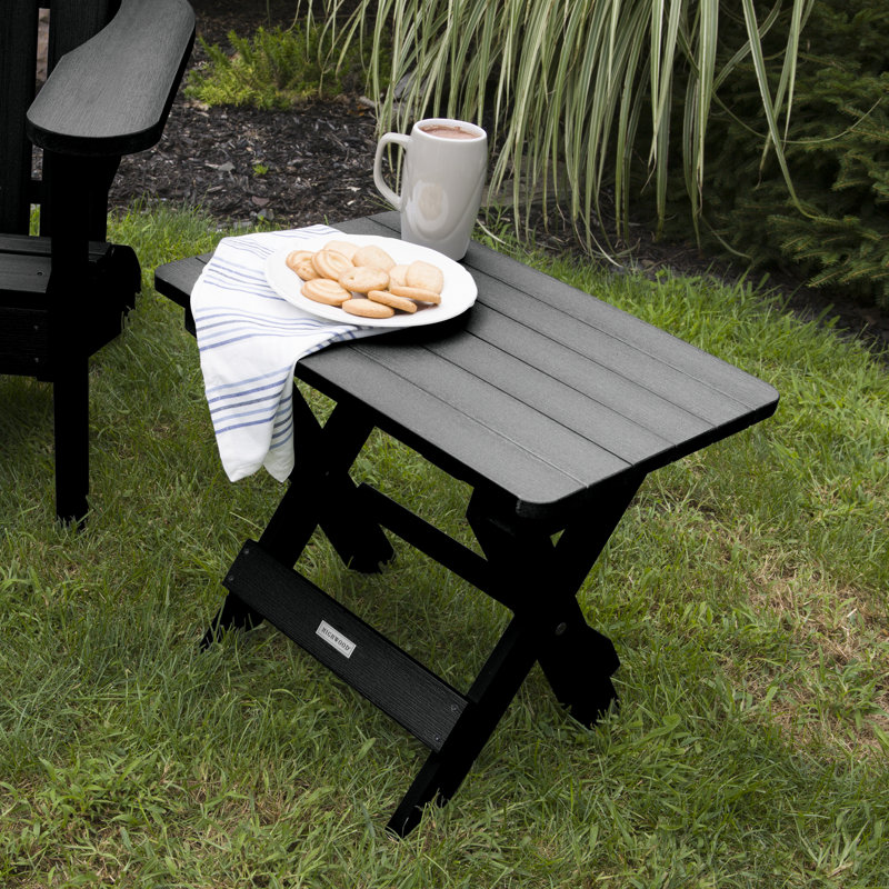 Table d'appoint en plastique Prattsville, Noir