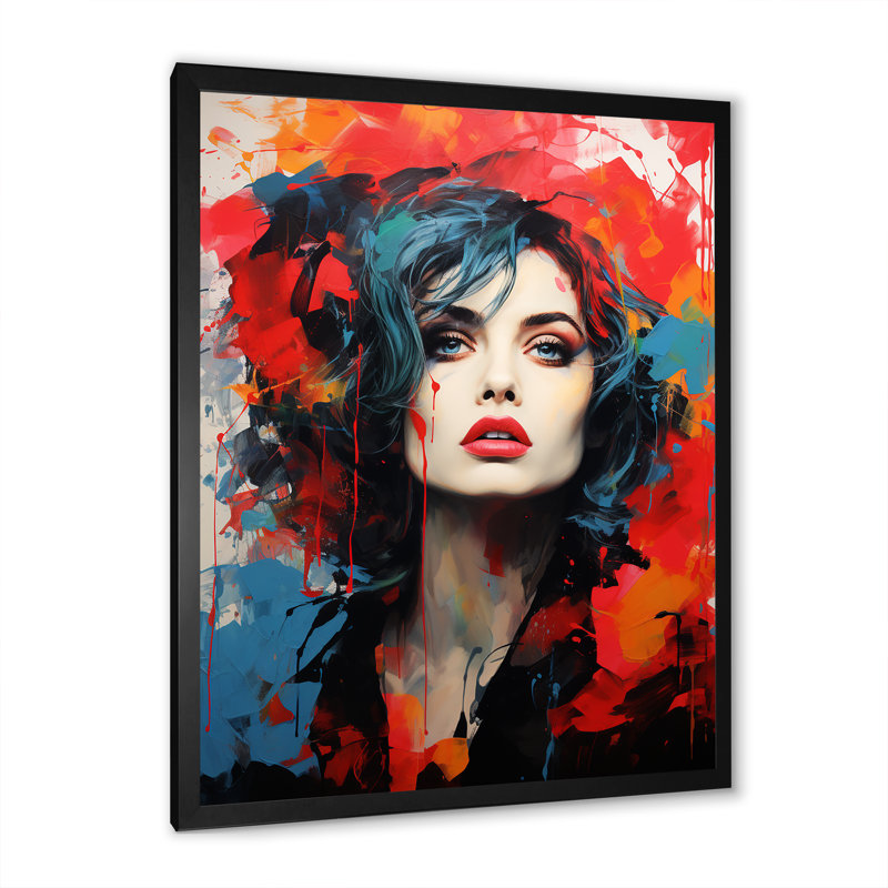Crimson Carter Portrait II - Portrait, reproduction d'art sur toile_105752, Cadre photo noir, 20" H x 12" W x 1" D