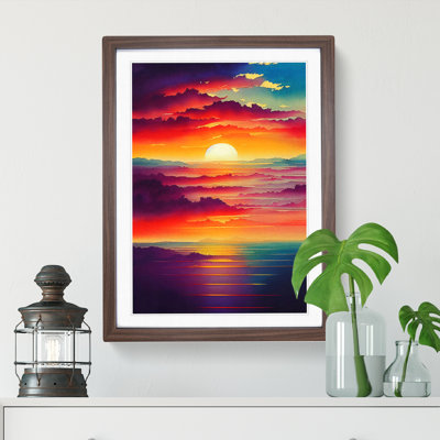 Sunset Watercolour Art No.2 - Framed Print
