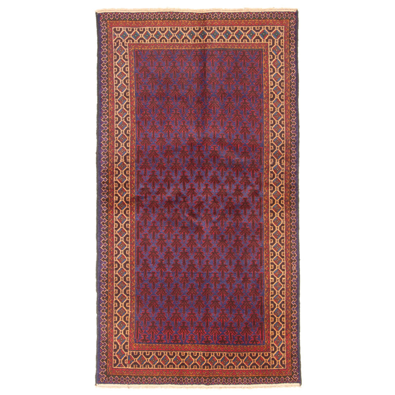 Tapis bleu Rizbaft 3 pi 3 po x 6 pi 0 po