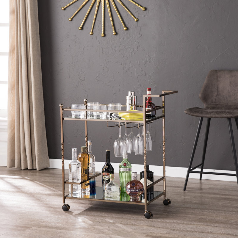 Murdock Metal Bar Cart, Champagne