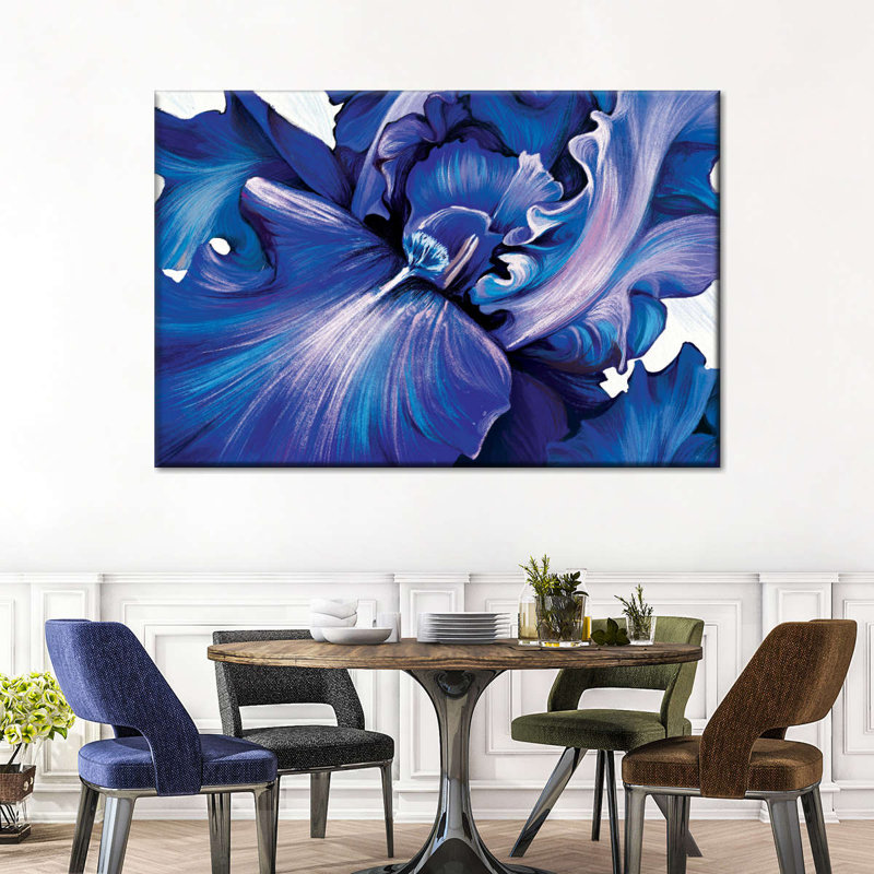 Orchidée sur toile, H 34 po x l 51 po x P 1,25 po