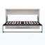 Lit escamotable horizontal simple, lit escamotable mural, armoire pliante, mobilier peu encombrant pour chambre d'amis polyvalente, bureau personnel, blanc rustique-825982476-825982470-825982477