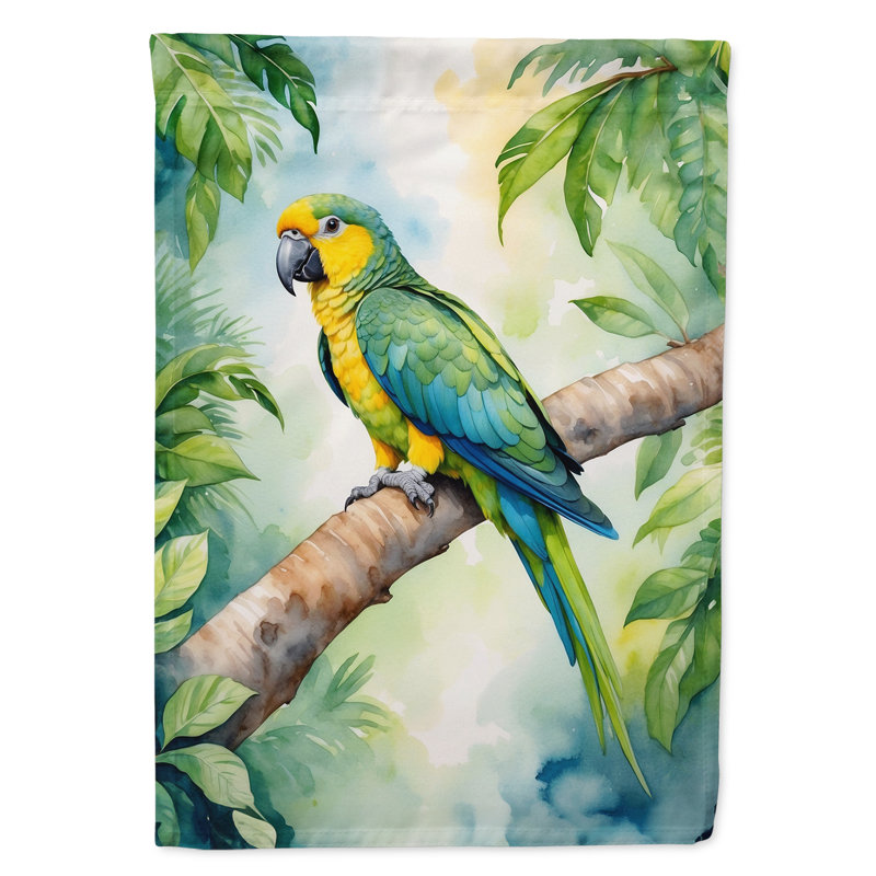 Drapeau de jardin, Perroquet Amazone jaune