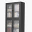 Armoire de rangement classique en métal avec 4 portes en verre et 4 tablettes-1992963784