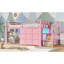 Lits gain d'espace avec rangement, lit mezzanine moderne en métal rose et MDF, pour la maison