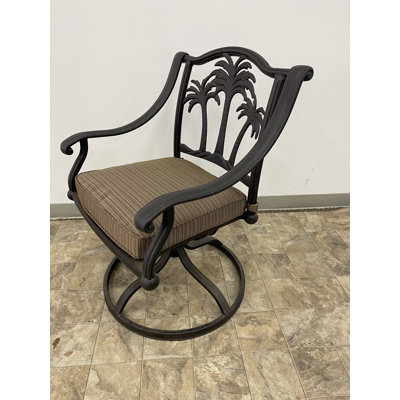 Maccharles Swivel Patio Dining Chair with Cushion