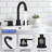 Bathroom faucet with 360 degree turn spout