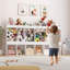Meuble de rangement pour jouets de 160 cm de large, grande capacité (240 L), avec 6 compartiments ouverts, bibliothèque pour enfants idéale pour la salle de jeux, la chambre d'enfant, la chambre à coucher et la salle de classe (blanc).-689945949