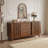 61.4'' Sideboard Buffet Cabinet With Storage, Fluted Buffet Cabinet With Sliding Doors & 4 Drawers-1492279146