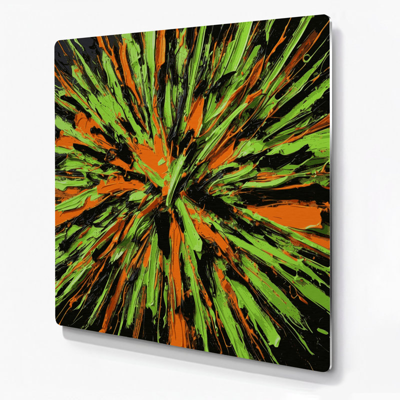 Art mural en métal Neo Expressionism 85, H 384 po x l 384 po x P 0,05 po