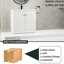 Meuble-lavabo autoportant 36 po en blanc avec lavabo en résine et porte à fermeture en douceur-813634283-813634284