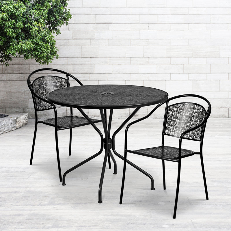 Ensemble bistro rond pour 2 personnes 35,25 po Round, Noir