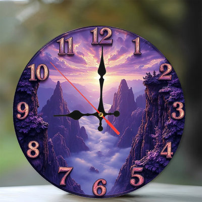 Horloge murale mauve
