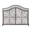 Stylish Fireplace Guard, Iron With Design, 31.62" H X 43.25" W, Matte Black 2 Access Doors, Finish