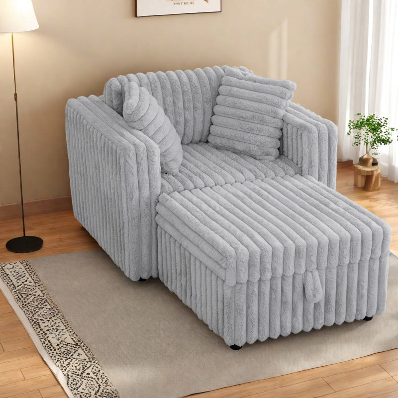 Storage Sofas, 61.4 Inch Metal Frame Plush Modern Lounge for Home