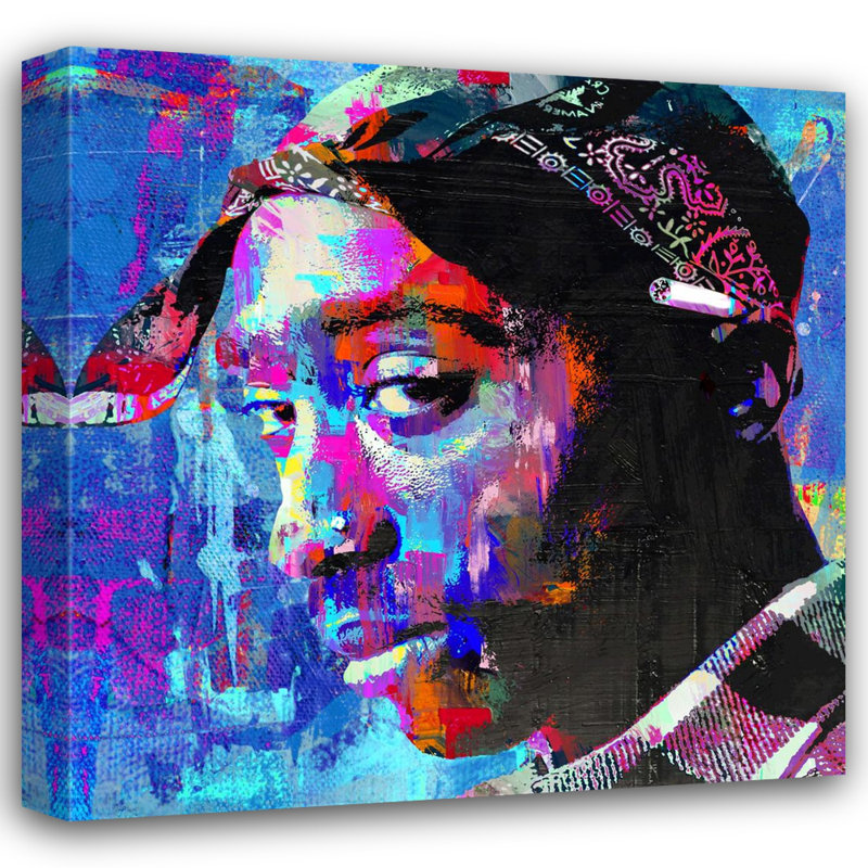 "Tupac final" par Stephen Chambers, impression sur toile tendue, L 36 po x H 36 po