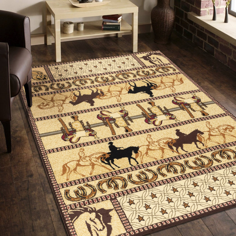 Tapis en polypropylène beige de 2,39 m x 0,91 m (7 pi 10 po x 3 pi), pour une ambiance chaleureuse et élégante, avec une finition soignée.