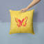 Housse et insert de coussin carré jaune Butterfly-1338832668