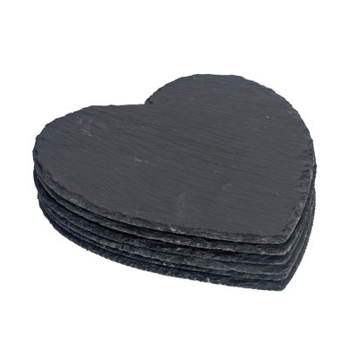 Argon Tableware - Heart Slate Placemats - 25cm