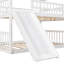 Ensemble de lit superposé en métal avec lit gigogne, style contemporain, structure en fer-2143208833