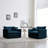 Accent Chair Set Of 2, High-End Chenille Upholstered Armchairs, Living Room Side Chairs With Toss Pillow, Chenille-315552845