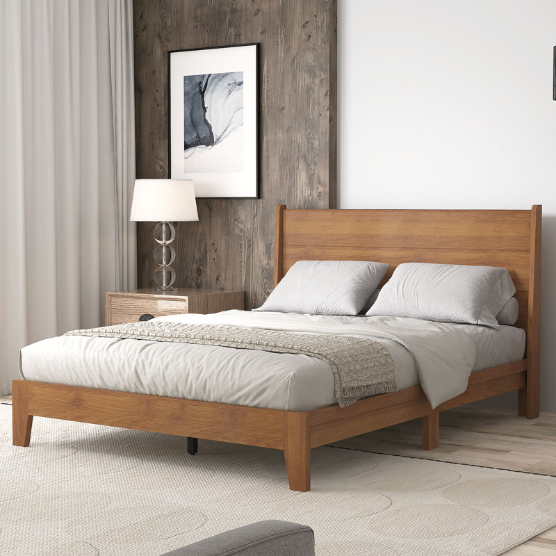 Lit plateforme double Branquinha, Double, Brun