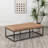 56" Rectangle Tufted Cocktail Ottoman Bench With Sturdy Metal Base, Upholstered Accent Furniture For Living Room-428454402