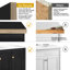 Meuble-lavabo autoportant 48 po avec lavabo simple, lavabo en céramique, armoire de rangement abondante, 4 portes à fermeture douce et 2 tiroirs-622950874