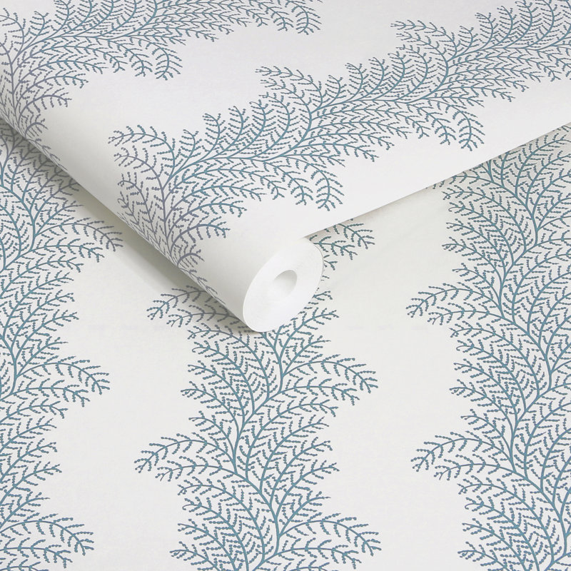 Dasiah Wallpaper, Whispering Fern Navy Wallpaper