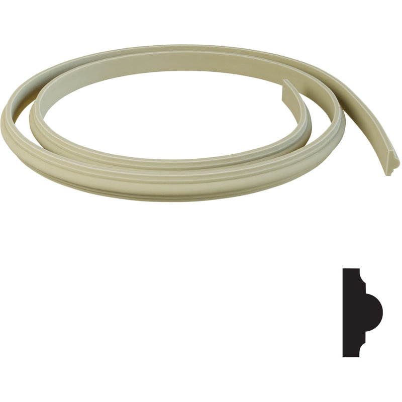 Rail de chaise flexible à moulure flexible H 2,25 po x l 144 po x P 1 po