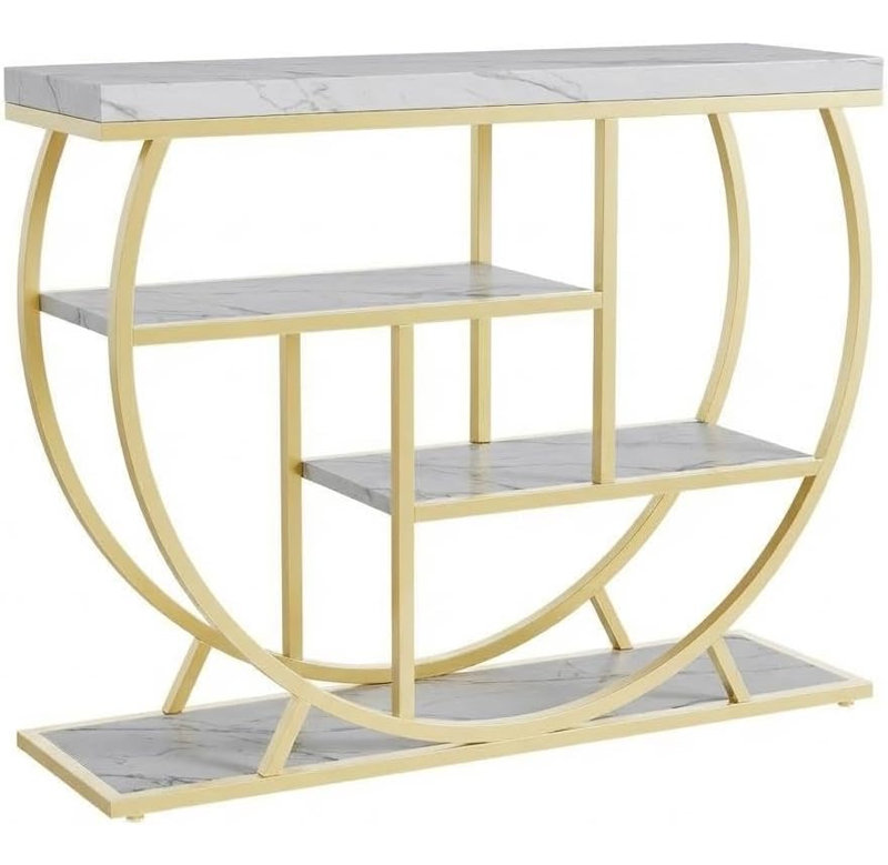 Console et table de vestibule Rustic Industrial, Doré