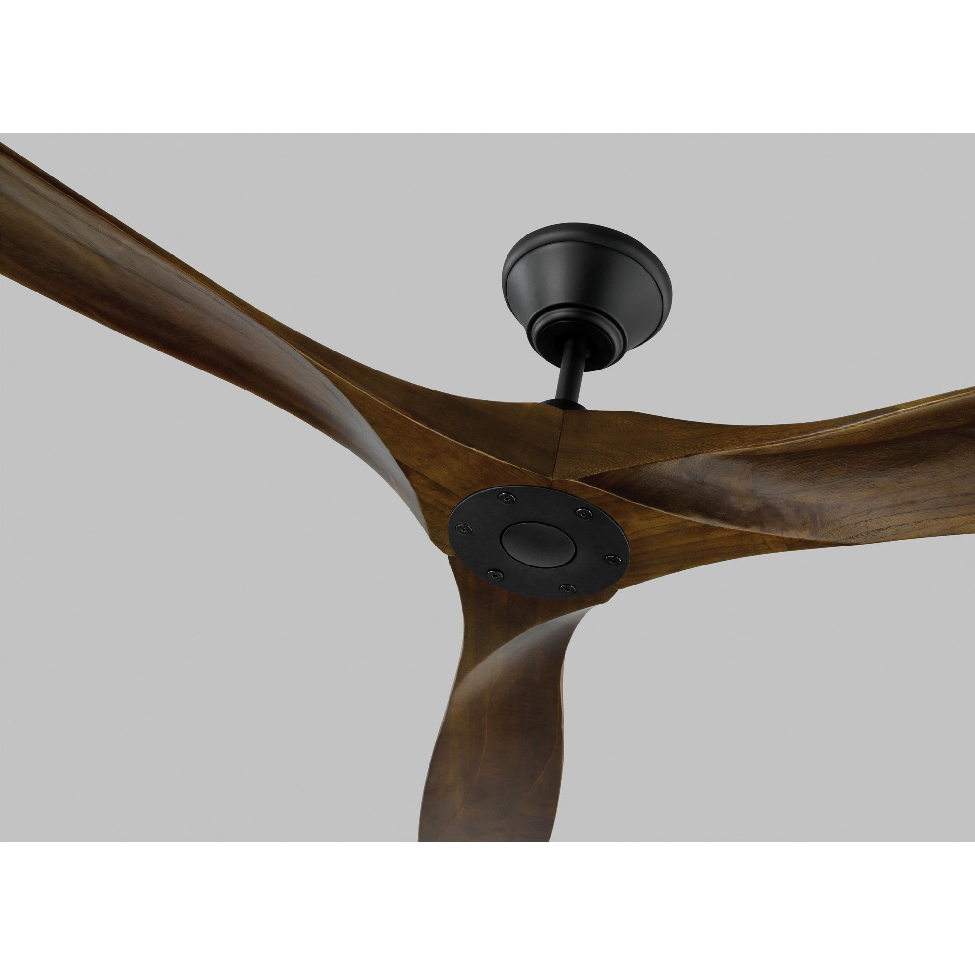Obsidian 3 Blade Ceiling Fan, 88 inches, Matte Black with Dark Walnut Blades