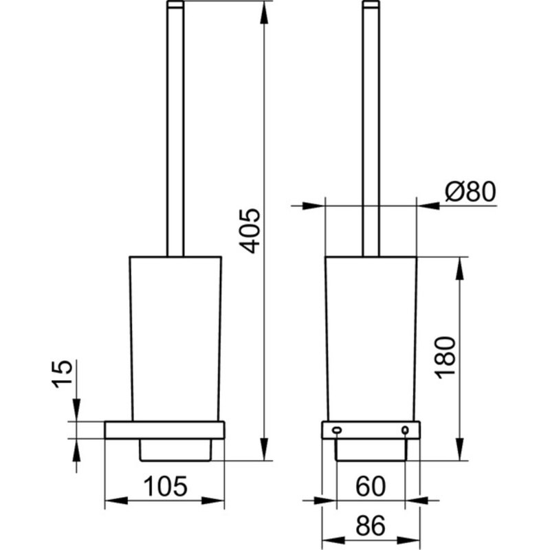 Edition 11 Freestanding Toilet Brush and Holder