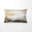 Coussin décoratif à formes abstraites - Beige, bleu, or, océan, tempête I, imprimé-135800342