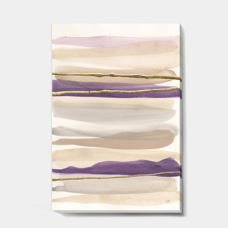 Peinture abstraite sur toile abstraite «Glam Mauve», H 32 po x l 16 po x P 1 po