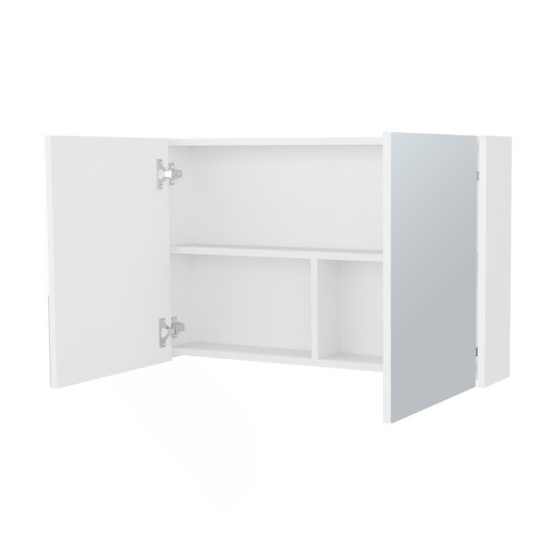 Pharmacie avec miroirs inclus et 2 portes, Blanc