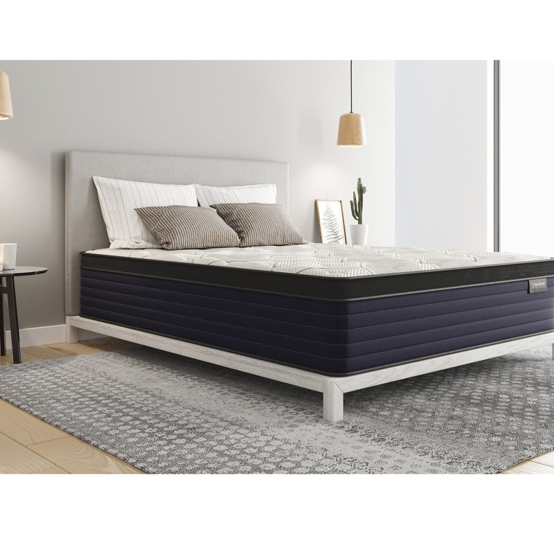 Très grand matelas en cuivre King Cool 14 po, blanc ferme au toucher 14 po, Très grand lit
