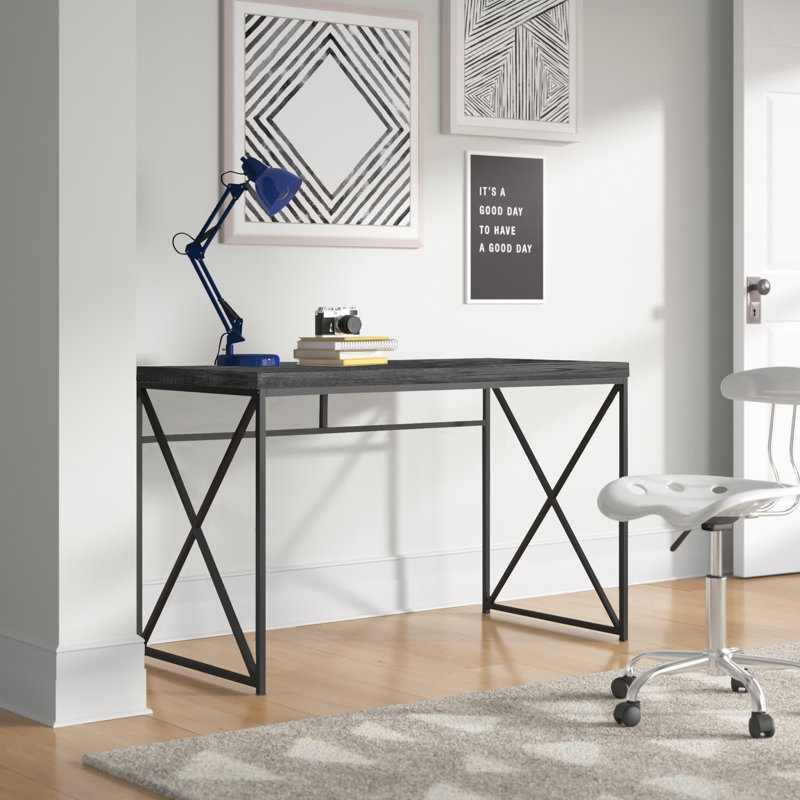 Bureau Jaylein, Gris foncé / Noir