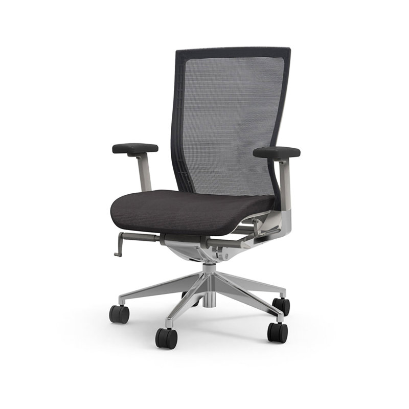 Chaise de travail en tissu, Noir, Noir