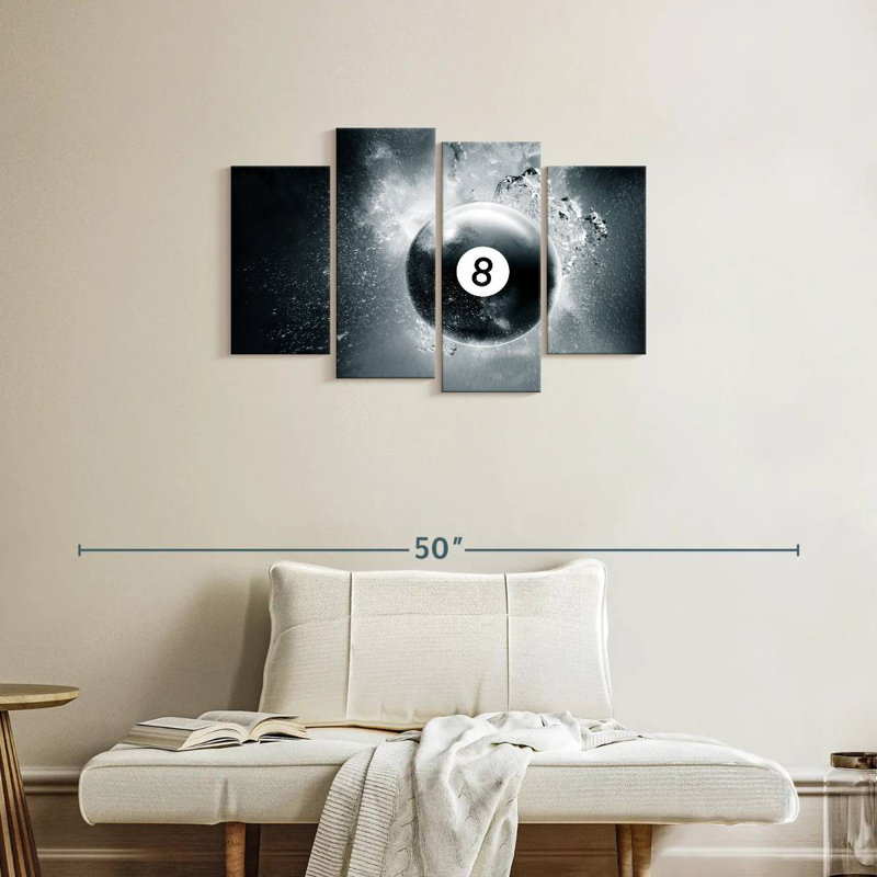 Goutte d'eau Senne Eight Ball, H 22 po x l 36 po