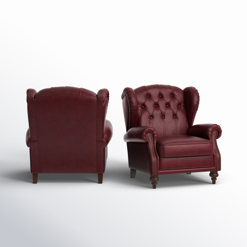 Amyri Upholstered Accent Chair, Burgundy