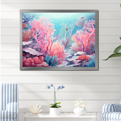 Corail, gorgonacées, monde marin sur toile